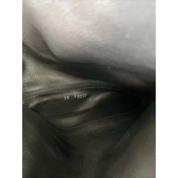 Michael Kors Collection Italy Chesley Over The Knee Boots Leather Black Size 38 - Picture 15 of 16